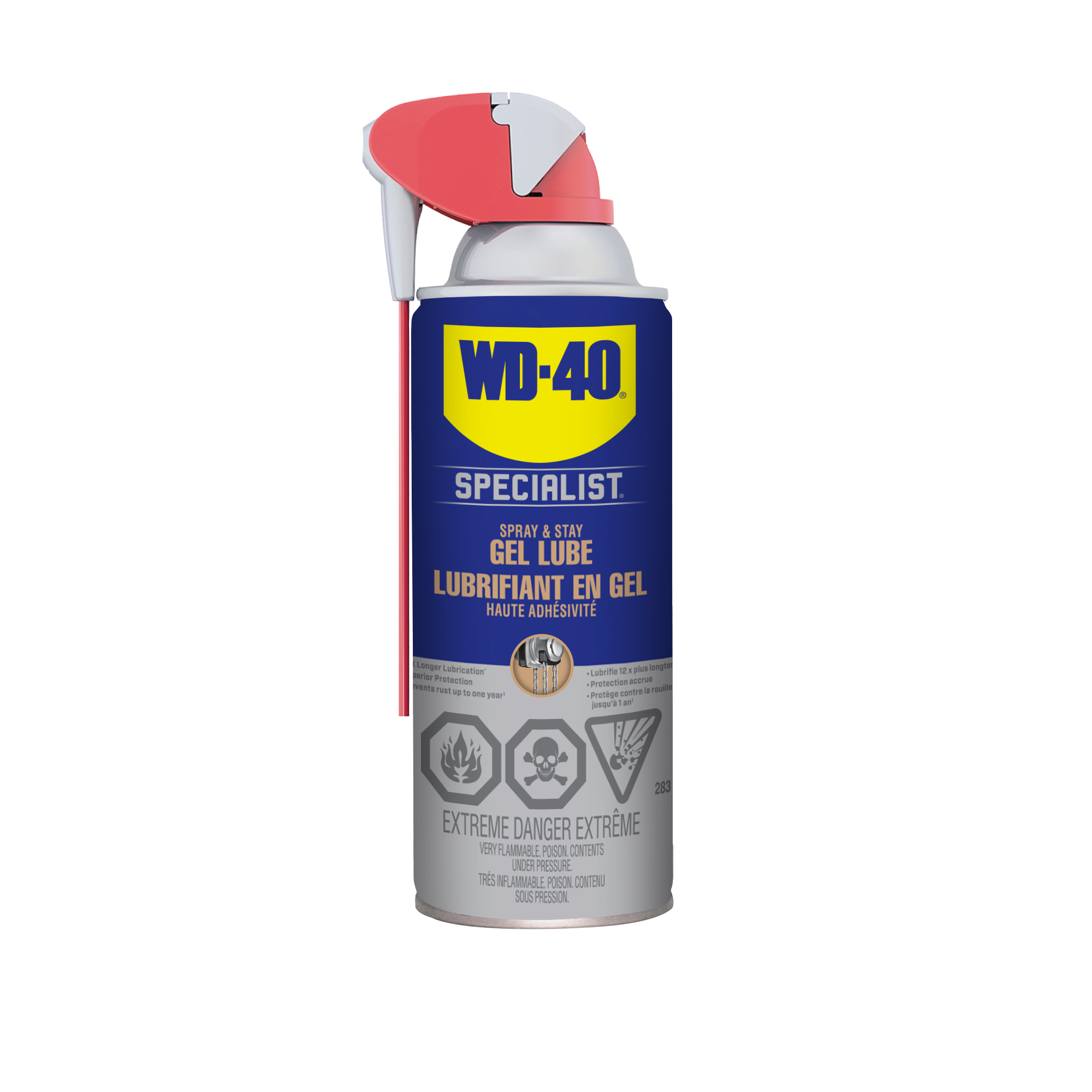 01286 - WD-40 SPECIALIST 283G STAY SPRAY GEL LUBRICANT SMART STRAW